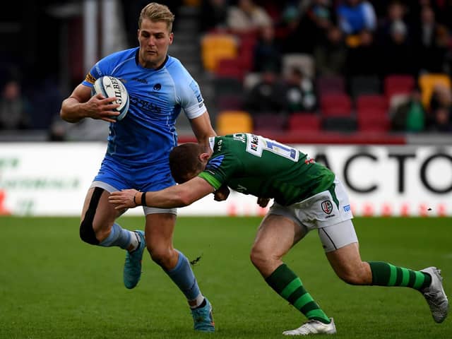 Duhan van der Merwe was sent off while playing for Worcester Warriors against London Irish. (Photo by Tom Dulat/Getty Images)