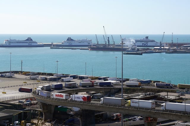 Three P&O ferries, Spirit of Britain, Pride of Canterbury and Pride of Kent moor up in the cruise terminal at the Port of Dover in Kent as the company has suspended sailings ahead of a "major announcement" but insisted it is "not going into liquidation".