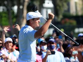 Bryson DeChambeau reacts to his shot off the sixth tee during the final round of the Arnold Palmer Invitational Presented by MasterCard at the Bay Hill Club and Lodge in Orlando, Florida. Picture: Sam Greenwood/Getty Images.