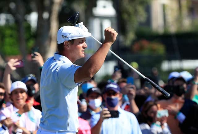 Bryson DeChambeau reacts to his shot off the sixth tee during the final round of the Arnold Palmer Invitational Presented by MasterCard at the Bay Hill Club and Lodge in Orlando, Florida. Picture: Sam Greenwood/Getty Images.