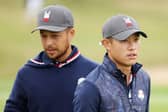 Xander Schauffele, left, and Collin Morikawa are among six rookies in the US team for the 43rd Ryder Cup at Whistling Straits. Picture: Patrick Smith/Getty Images.