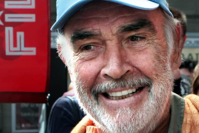 Sir Sean Connery outside the Filmhouse cinema on Lothian Road during the Edinburgh International Film Festival. Picture: David Cheskin