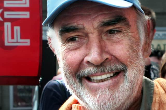 Sir Sean Connery outside the Filmhouse cinema on Lothian Road during the Edinburgh International Film Festival.  Picture: David Cheskin