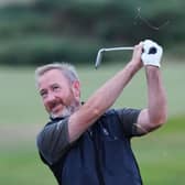 Graham Fox, pictured playing in last year's Loch Lomond Whiskies' Scottish PGA Championship at West Kilbride, leads the way in the Northern Open at Moray. Picture: Mark Runnacles/Getty Images.