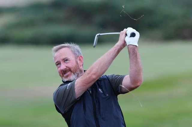 Graham Fox, pictured playing in last year's Loch Lomond Whiskies' Scottish PGA Championship at West Kilbride, leads the way in the Northern Open at Moray. Picture: Mark Runnacles/Getty Images.