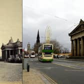 Unlike the horse-drawn carriages that once graced the cobbled paths of Princes Street, these days you will be faced with a slew of chaotic busses, cars and trams. What's unchanged though is the Scott Monument in the background which has stood tall since 1840.