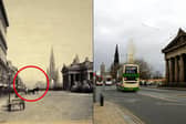 Unlike the horse-drawn carriages that once graced the cobbled paths of Princes Street, these days you will be faced with a slew of chaotic busses, cars and trams. What's unchanged though is the Scott Monument in the background which has stood tall since 1840.