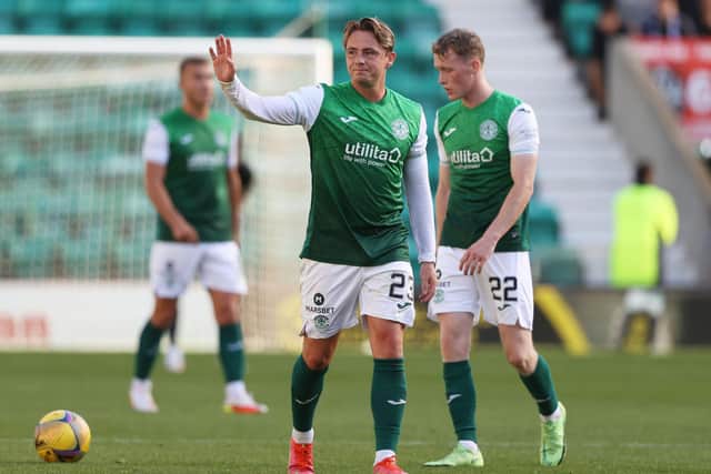 Hibs' Scott Allan was an influential figure as the Leith side fought back from a poor first half to earn a draw against St Mirren. Photo by Craig Williamson / SNS Group