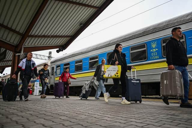 The Ukrainian train service has been key to helping people flee the conflict.