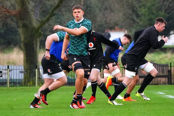 Wales' Dafydd Jenkins during a captains Run at The Lensbury Resort, London.