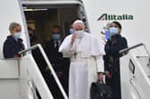 The Vatican has confirmed that Pope Francis will not travel to Glasgow for Cop26 next month. (Photo by ANDREAS SOLARO/AFP via Getty Images)