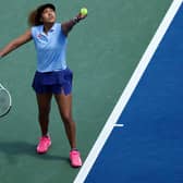 Naomi Osaka of Japan serves on her way to victory against Cori Gauff during Western & Southern Open in Mason, Ohio. Picture by Dylan Buell/Getty Images