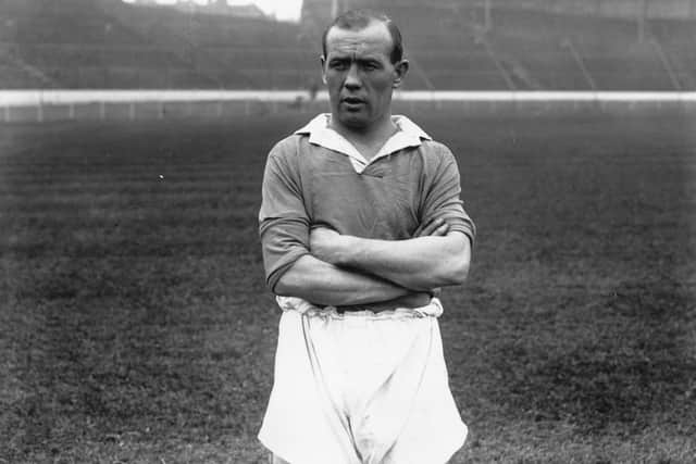 Hughie Gallacher, the Newcastle and Scotland footballer, pictured in September, 1933. (Photo by Fox Photos/Getty Images)