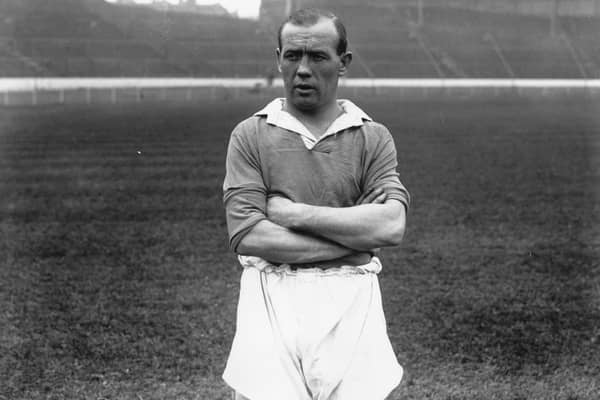 Hughie Gallacher, the Newcastle and Scotland footballer, pictured in September, 1933. (Photo by Fox Photos/Getty Images)