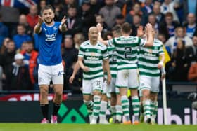 Rangers' Nicolas Raskin looks dejected after Celtic go 1-0 at Hampden.