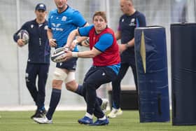Johnny Matthews trains with Scotland at Oriam after being called into the squad for the tour of South America. (Photo by Ross MacDonald / SNS Group)