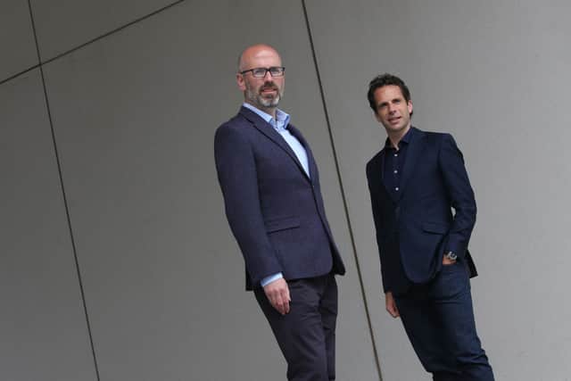 Left to right are Andrew McNeill and Mark Beaumont of Eos Advisory. Picture: Stewart Attwood