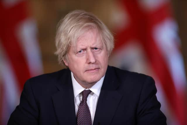 Prime Minister Boris Johnson during a media briefing in Downing Street, London, on coronavirus (COVID-19).