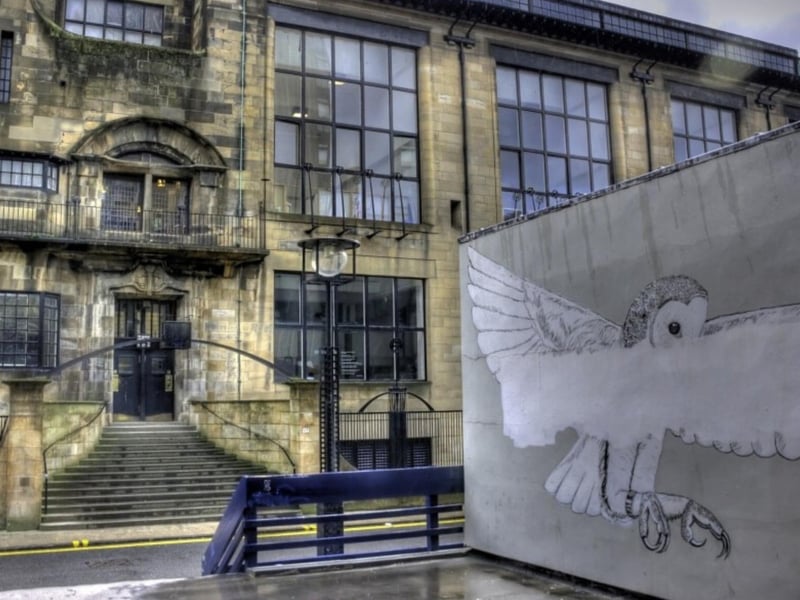 The Glasgow School of Art was designed by Mackintosh and built between 1899 and 1909. The Charles Rennie Mackintosh Society described the art school as the architect’s “masterwork”. Sadly, following two fires at the Glasgow School of Art, the world-renowned Mackintosh building was badly damaged. In 2023, the Guardian reported that a rebuild was in the works and the "Mackintosh building will fully reopen as a graduate school in 2030".
