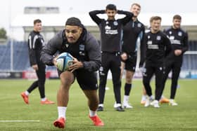 Sione Tuipulotu is back training with Glasgow Warriors after the Rugby World Cup and available for this weekend's match against Connacht. (Photo by Ross MacDonald / SNS Group)
