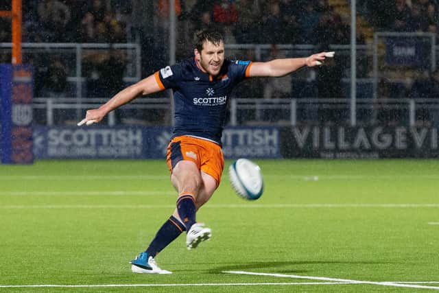 Mark Bennett assumed kicking duties for Edinburgh after they lost Jaco van der Walt and James Lang to injury. Picture: Bruce White/SNS