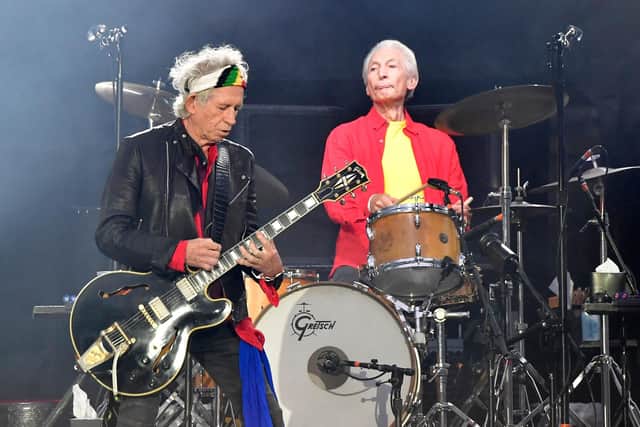 Keith Richards and Charlie Watts perform at Berlin's Olympic Stadium in 2018 (Picture: Tobias Schwarz/AFP via Getty Images)