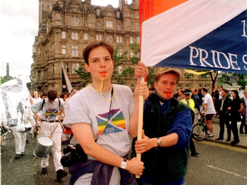 Scotland's first ever official Gay Pride March took to Princes Street in 1995.