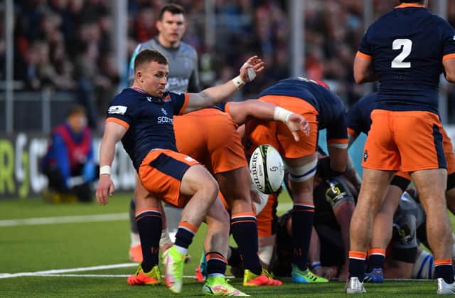 Ben Vellacott helped Edinburgh beat Bath to set up a European Challenge Cup quarter-final tie against his former club, Wasps. (Photo by Mark Runnacles/Getty Images)
