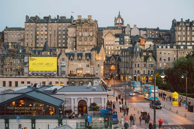 Song lyrics are set to transform the historic landscape of Edinburgh city centre for a new street art festival. Pictue: Mihaela Bodlovic