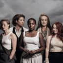 The cast of The Tempest, from left to right: Ninon Noiret, Nicole Cooper, Titana Muthui, Liz Kettle, Ariana Ferris McLean PIC: Joe Connolly/Jamhot
