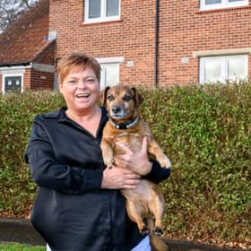 Tracy Kershaw and her dog Alfie