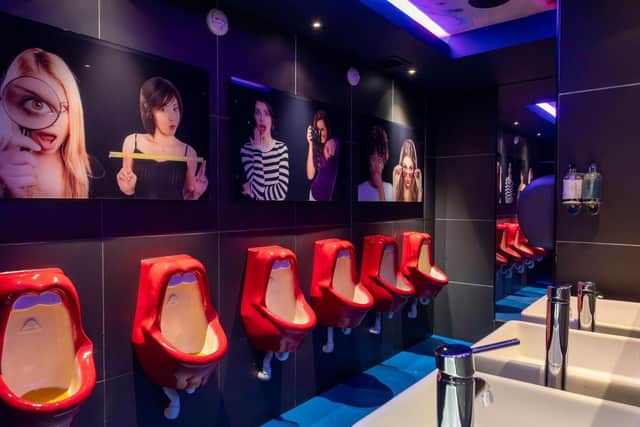 A summer makeover of Signature's Paramount venue in Aberdeen included the installation of 'juicy lip urinals'.
