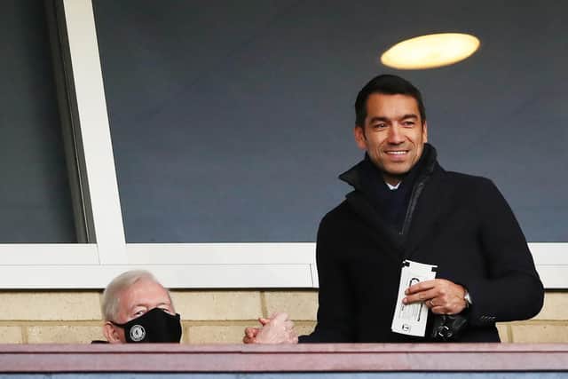 New Rangers manager Giovanni van Bronckhorst saw his new team lose 3-1 to Hibs in the Premier Sports Cup semi-final at Hampden on Sunday. (Photo by Ian MacNicol/Getty Images)