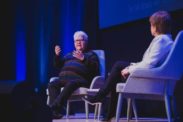 Author Val McDermid and the First Minister Nicola Sturgeon in conversation.