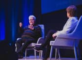 Author Val McDermid and the First Minister Nicola Sturgeon in conversation.