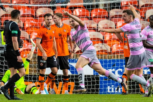 Partick Thistle's Jack Milne scored the winner for the Jags against Dundee United at Tannadice.