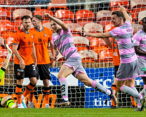 Partick Thistle's Jack Milne scored the winner for the Jags against Dundee United at Tannadice.