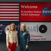 Marie Macklin CBE of Halo, left, with astronaut Dr Kathleen Rubins. Picture: Jamie Simpson