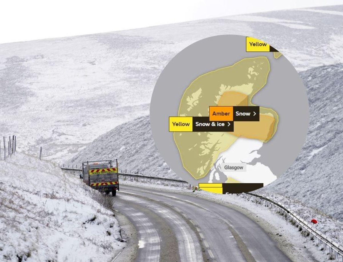 Coldest night of the year recorded in Scotland, with amber snow and thundersnow warning issued