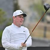 Bob Macintyre hits his tee shot on the first hole in the third round of the Korea Championship Presented by Genesis at Jack Nicklaus Golf Club Korea in Incheon. Picture: Jung Yeon-Je/AFP via Getty Images.