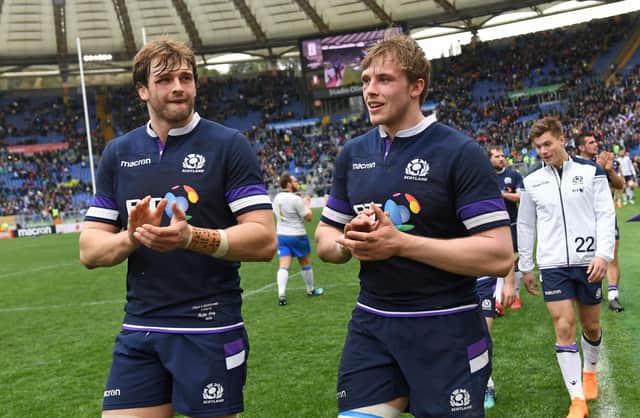 Richie Gray and Jonny Gray have played together for Scotland, but they will be on opposite sides today.