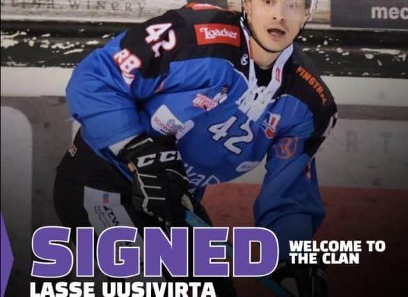 A screengrab from the Glasgow Clan video welcoming the new signing