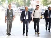 Former health secretary Sajid Javid arrives at BBC Broadcasting House in London, to appear on the BBC One current affairs programme, Sunday Morning. Picture date: Sunday July 10, 2022.