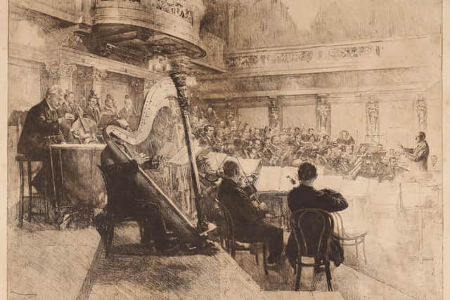 The Wiener Philharmoniker as pictured by the photographer and engraver Ferdinand Schmutzer