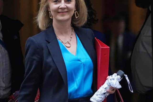 International Trade Secretary Liz Truss leaves Downing Street, London, after the government's weekly Cabinet meeting. Picture date: Tuesday September 14, 2021.