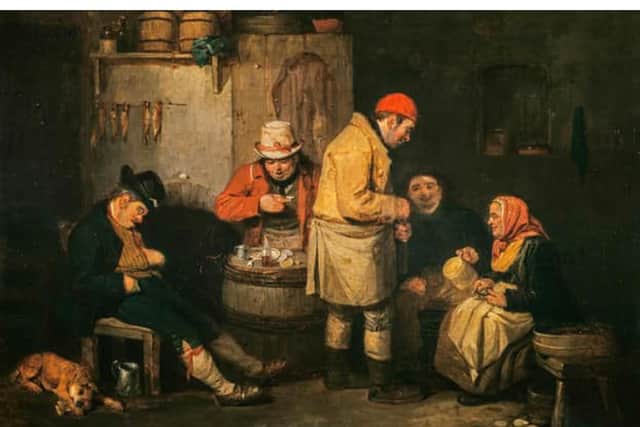 'An Oyster-cellar in Leith'  by John Burnet. An account from young 18th Century traveller to Edinburgh recalls a night at an oyster basement a highlight of a trip to the capital. PIC: National Galleries of Scotland.