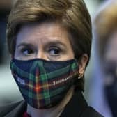 First Minister Nicola Sturgeon at the COP26 climate change conference on Friday. Picture: Alastair Grant/AP