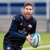 Mark Bennett during an Edinburgh Rugby training session at the DAM Health Stadium ahead of facing Zebre on Saturday. (Photo by Ross Parker / SNS Group)