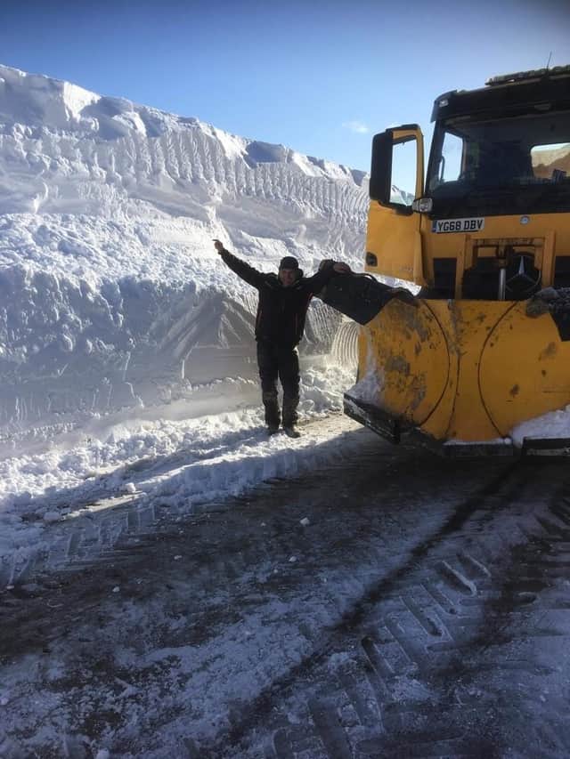Snowdrifts up to 14ft high have been encountered at the Lecht. Picture: Aberdeenshire Council