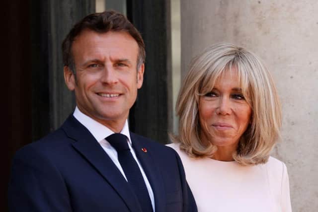 French president Emmanuel Macron and his wife Brigitte. Picture: Getty Images